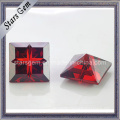 Square Shape Garnet Red Cross Special Cut Cubic Zirconia